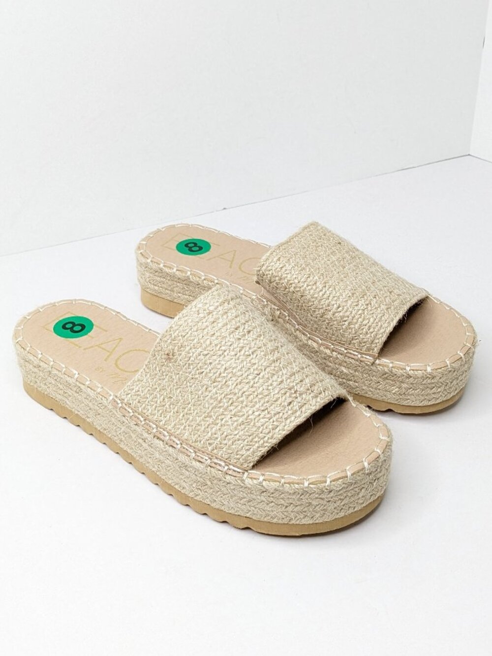 Beach by Matisse Rey Platform Jute Sandals Tan Womens 8